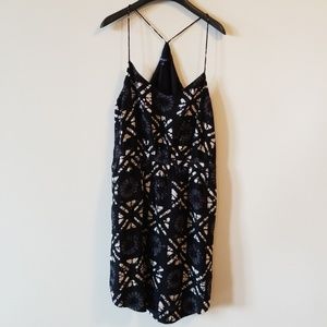 Madewell Black geometric print racer back dress, 8